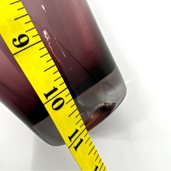 Stunning Blenko Glass Amethyst Plum Purple Art Vase - 11” Handcrafted Beauty - Picture 11 of 12